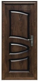 Usa metalica de exterior cu izolatie si vizor Novo Doors ND6002 ,deschidere stanga dreapta, 1 yala, dimensiuni multiple,tabla 0.5 mm, balamale si