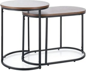 Set 2 masute TWINGO, nuc/negru mat