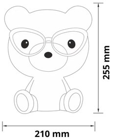 LED Veioza de noapte copii LED/2,5W myš albastru