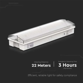 Corp de iluminat LED de urgență EMERGENCY EXIT LED/3W/230V 6400K IP65