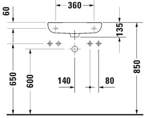 Duravit 7065000092 - Lavoar suspendat D-CODE 50x22 cm ceramică/alb lucios