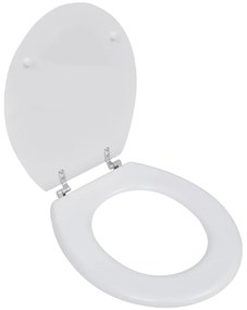 vidaXL Capac WC, alb, MDF, model simplu