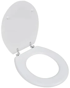 vidaXL Capac WC, alb, MDF, model simplu