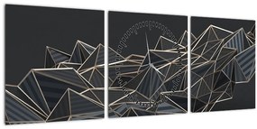 Tablou abstracției (cu ceas) (90x30 cm)