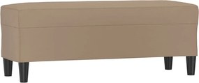 vidaXL Bancă, cappuccino , 100x35x41 cm, piele ecologică