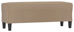 349420 vidaXL Bancă, cappuccino , 100x35x41 cm, piele ecologică