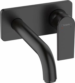 Baterie lavoar incastrata Hansgrohe Vernis Shape pipa 20 cm negru mat fara corp ingropat