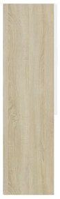 Dulap masina de spalat, alb si stejar sonoma, 70,5x25,5x90 cm alb si stejar sonoma