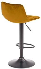 Scaun de bar H95 velvet mustariu