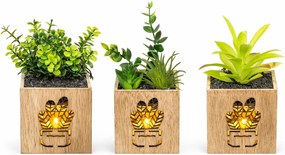 Planta artificiala in ghiveci cu iluminare LED 7,5x15 cm