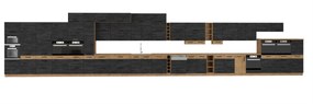 Dulap superior de bucătărie Virion 80 GU-72 2F (Stejar lancelot + lemn închis). 1046298
