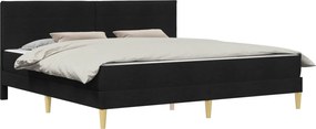 vidaXL Cadru de pat Negru 200 x 200 cm Poliester