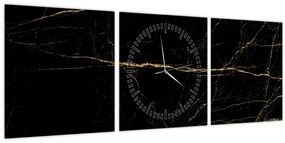 Tablou - Textura de marmură (cu ceas) (90x30 cm)
