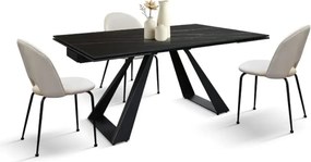 Masă extensibila MORENA, ceramică-picior metalic 160 cm/90 cm