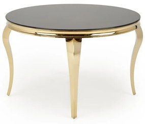 Masa rotunda Reginald 2 negru/auriu ø120 cm