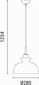Lustră pe cablu 1xE27/15W/230V verde pr. 28 cm