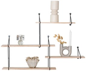 Raft din lemn masiv negru pavlovnia Harlem Hyde - House Nordic