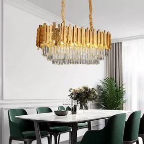 Candelabru Cristal, Elit'S, Gold, Esn339/800-300R, Dimensiune 80cm