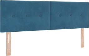 vidaXL Tăblie LED cu benzi LED Manual albastru 144 cm Catifea