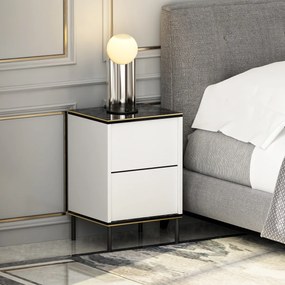 Măsuță de noptieră Imaj White Marble