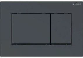 Clapeta de actionare pentru 2 volume de spalare, negru lucios negru mat Negru lucios detalii negru mat