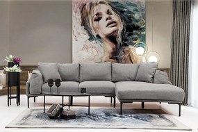 Colțar gri Artie Leo, colț pe partea dreaptă