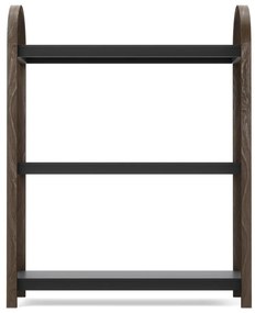 Etajeră neagră/în culoare naturală cu aspect de lemn de nuc 72x90 cm Bellwood – Umbra