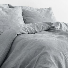 Goldea lenjerie de pat exclusivă din in - gri 140 x 200 și 50 x 70 cm