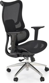 Scaun birou CASPER, negru/crom, plasa/polipropilena, 63x70x115/125 cm
