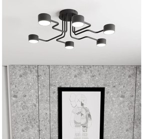 Lustră pe tijă KURAGE 6xGX53/12W/230V negru