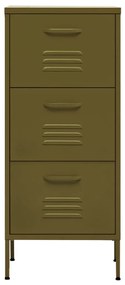 Dulap de depozitare, verde masliniu, 42,5x35x101,5 cm, otel Olivengronn, 1