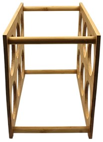 Suport pentru 6 sticle de vin, bambus, 35x24x18.5 cm, Excellent Houseware