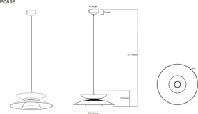 Lustra LED suspendata metal bej Mayumi