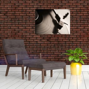 Tablou pe sticlă - Înregistrare gramofonică (70x50 cm)