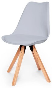 Set 2 scaune cu structură din lemn de fag Bonami Essentials Gina, gri