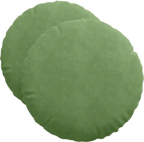 vidaXL Perne de Șezut 2 pcs Verde deschis Ø 40 x 13 cm Catifea