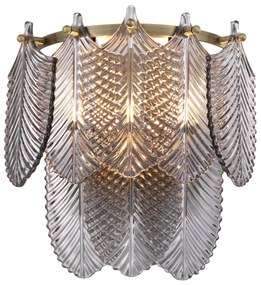 Aplica de perete eleganta design LUX Verbier, sticla fumurie 114424 HZ