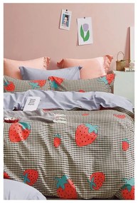 Lenjerie de pat din bumbac ranforcé pentru pat de o persoană/extinsă cu cearceaf inclus/cu 3 piese 160x220 cm Strawberry – Mila Home