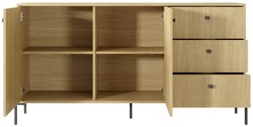 Comoda cu decor stejar SCANDI 153 2D3S