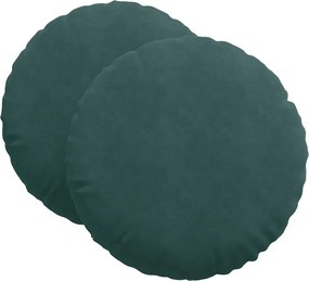 vidaXL Perne de Șezut 2 pcs Verde închis Ø 80 x 29 cm Catifea