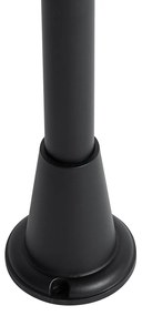 Lampă de exterior cu stativ neagră cu sticlă fumuriu 100 cm IP44 - Charlois
