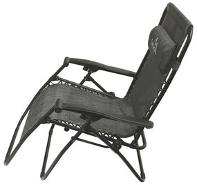Cattara 13520 Șezlong pliabil Alicante, antracit,150 x 66 cm