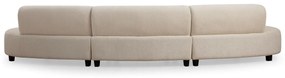 Coltar Pars Cream Semi Rotund , Crem, 390 x 70 x 100 cm