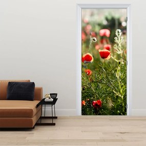 Fototapet pentru ușă - Maci (95x205cm)