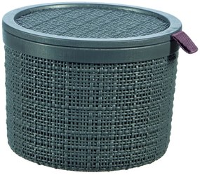 Coș rotund Jute - gri închis