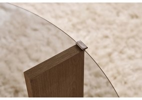 Măsuță de cafea Clara Sapphire Oak cu sticlăfumurie