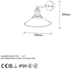 Aplică de perete aurie ø 24 cm Conical – Opviq lights