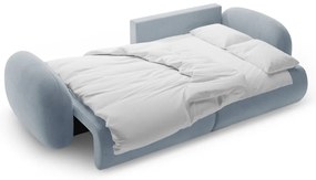 Colțar albastru prăfuit extensibil/cu spațiu de depozitare cu tapițerie din catifea Tonale – Cosmopolitan Design