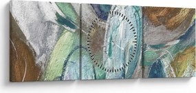 Tablou - Pictura figura abstractă (cu ceas) (90x30 cm)