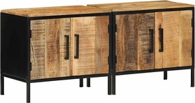 vidaXL Dulap de noapte 2 pcs Maro și negru 50 x 30 x 45 cm